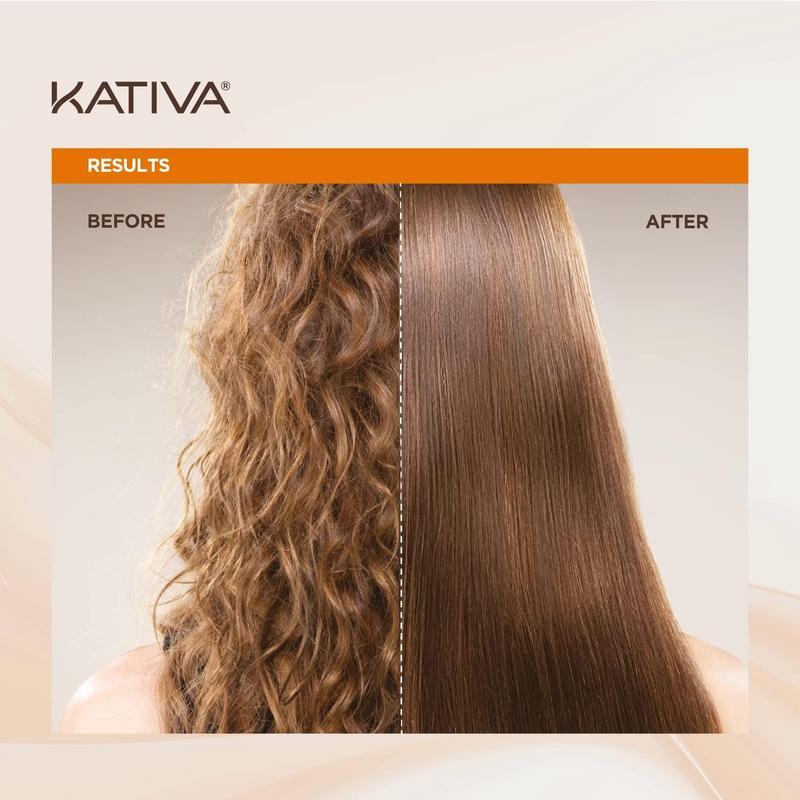 Kativa Brazilian Straightening Perm Kit | Up to 12 Weeks Smooth Hair | Hyaluronic Acid