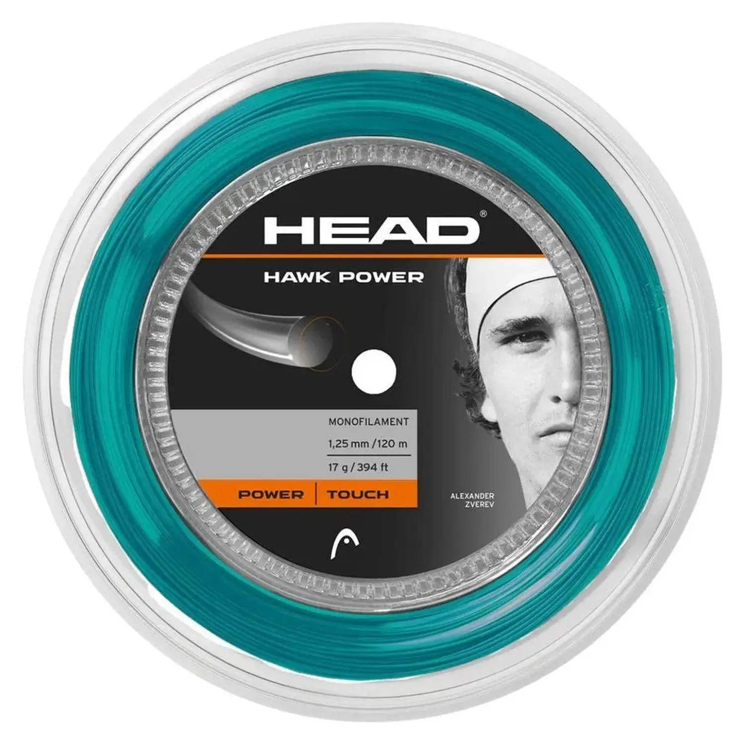 Hawk Power 17G Co-Polyester Monofilament Tennis String Reel, High-Power Play, Explosive Impact, More Forgiving on Off-Center Hits, Explosive Power