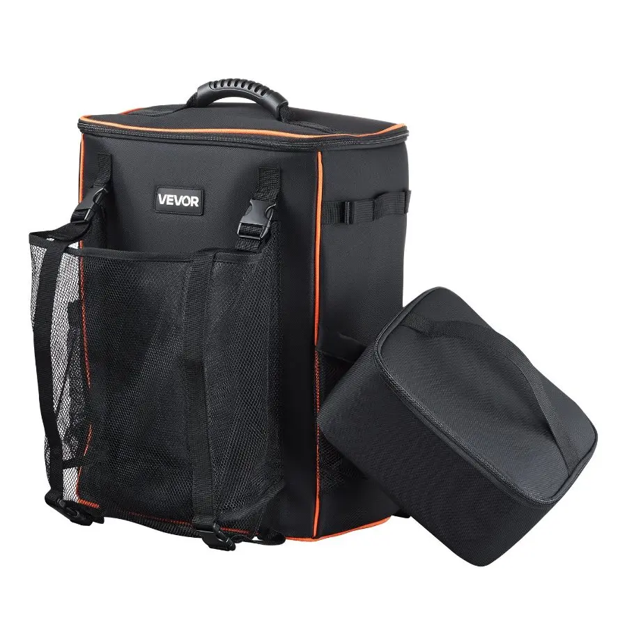 VEVOR 33L Welder Backpack with Tool Upgrade, 600D Polyester Extreme Gear Pack, Extra Insulated Helmet Bag, 2 Side Pockets, Adjustable Shoulder Strap, Breathable Cushioned Back, Slip Resistance, Easy-to-Clean Design for Welding, Hiking