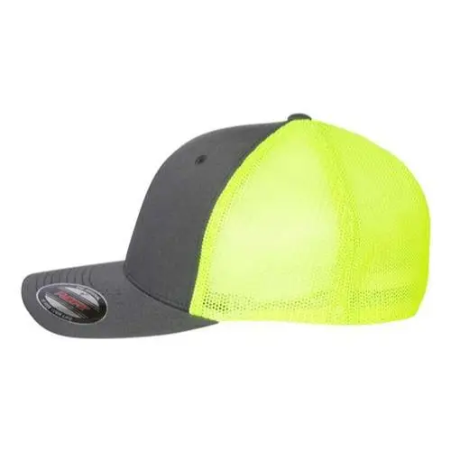 Flexfit OSFA - Charcoal and Neon Green