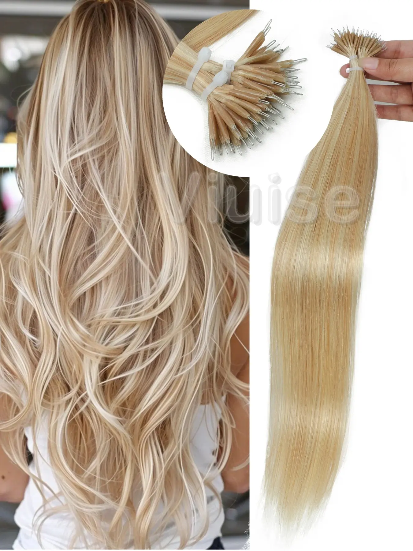 30G 50pcs Nano Beads Glueless Human Hair Extensions,Capsule Nano Ring Fusion Human Hair Extension,Straight Natural Hair Extensions Add Volume For Women/Girls,Invisible Hair Extensions,Real Hair Extensions,Blonde Hair,Brown Hair,Black Hair,12inch-22inch