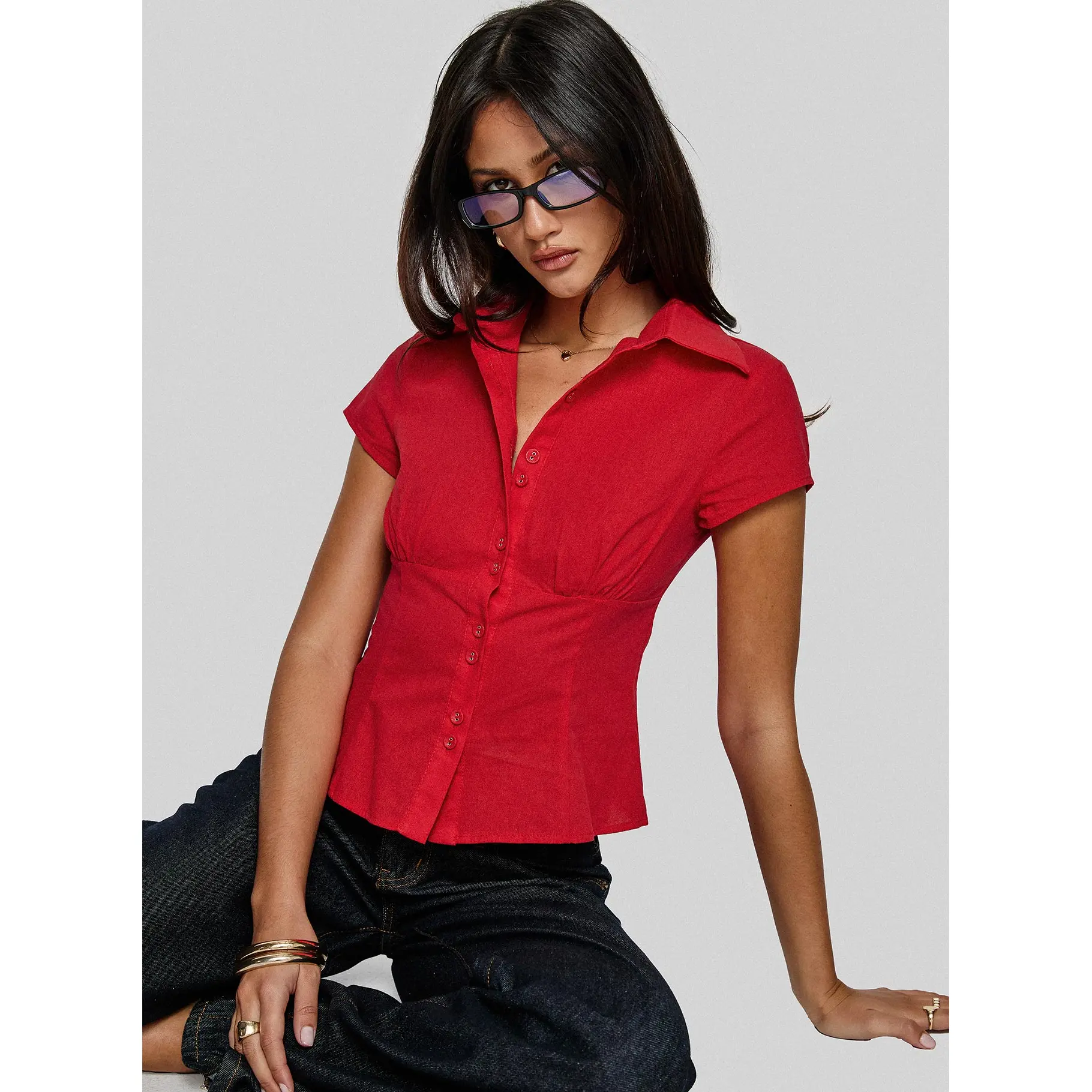 red polo top women - TikTok Shop
