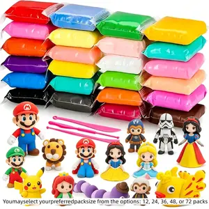 Bulk Air Dry Clay Kit – 12 to 72 Colors, Ideal for Classrooms & Large Projects, DIY Supplies for Ages 3 and Up, Great Value Option