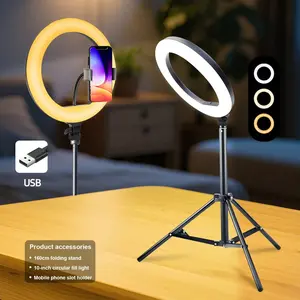 10-Inch RGB Ring Light Kit with 43.3-Inch Adjustable Tripod Stand- 3 Color Temperatures and 10 Brightness Levels for YouTube Videos and TikTok Content Creation#Easter Day#mother's day gifts