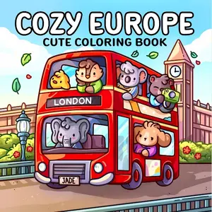 Cozy Europe Coloring Book: Charming Characters & Delightful European Settings - A Relaxing Coloring Experience for Adults & Teens (Cozy Coloring Books)