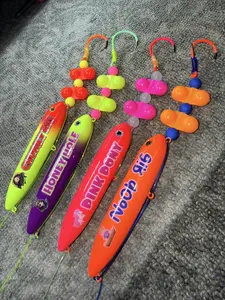 The Littles 4 Pack (11cm): Honey Hole, Chunky, Noob, and Pink Pony Rigs on 4/0 and 6/0 Hooks and 80 pound mono leader lines