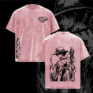 Ace Shirt – OP Washed Oversized Tee, Fire Fist Graphic, Retro Pirate Streetwear, Anime Gift for Fans 2026