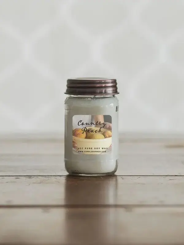 COUNTRY PEACH 16 OZ SOY CANDLES