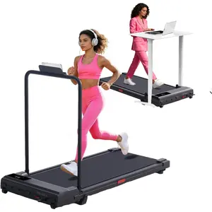 Walking Pad with Handle Bar, 2026 Upgrade Small Walking Pad Treadmill with Incline, 3.0HP Portable Under Desk Treadmill with Handles for  Small, 0.6-7.6MPH, 350LBS