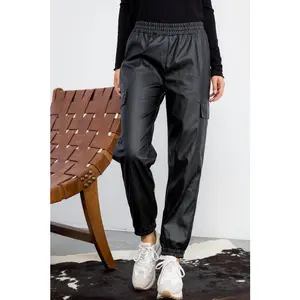 Jetsetter Faux Leather Cargo Joggers