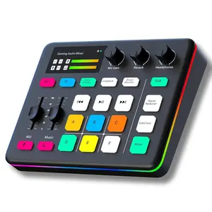 Audio Mixer, Audio Interface with Pro-preamp, Voice Changer & DJ Mixer Effects, Live Sound Card for Streaming, Podcasting, Gaming, Smartphone