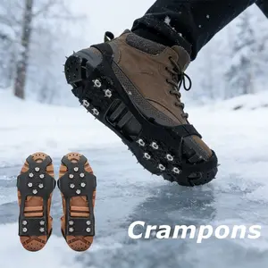 Anti-slip Mountain Snow Riding Shoe Cover, Ice and Snow Gripper, Traction Anti-slip Nail Row, Mountain Climbing Traction Clip Nail, Shoe Cleats