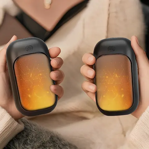 Magnetic Electric Hand Warmer, USB Rechargeable 2 Piece Set, Magnetic Design, Three Heat Settings, Fast Infrared Heating, Safe Smart Chip, Portable Gift
