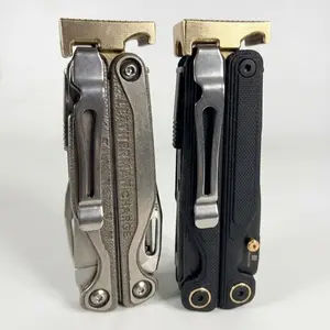 Leather,Man,CHARGE & ALPHA,+ TT & TTI,Multitool,BRASS Hammer Head Mod, Modification, CNC Made, Locking,Camping,Hiking, Locks Closed Open, EDC Upgrade, Made in the USA