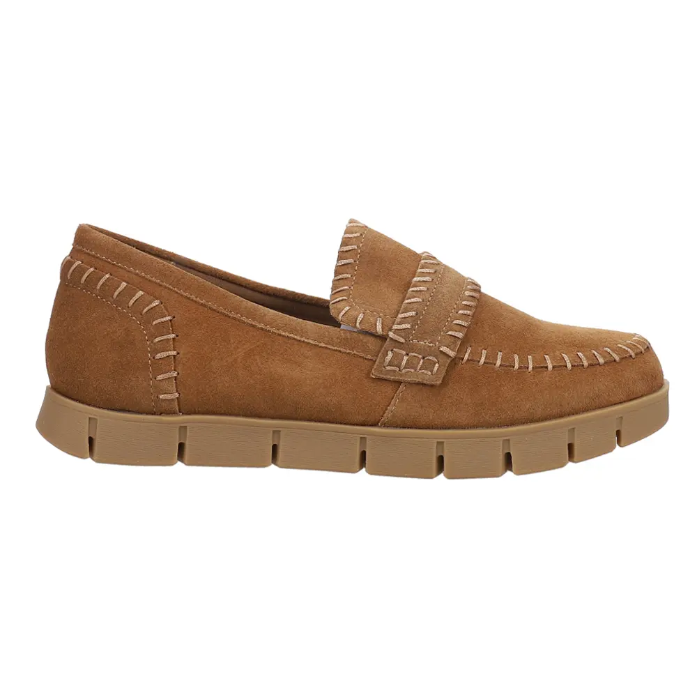 MIA Womens Natalee Moc Slip On Loafers Casual - Brown