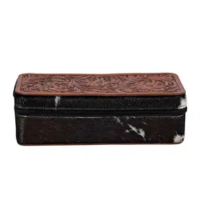 Tilly Bluff Rectangle Hair-on Hide Jewelry Box