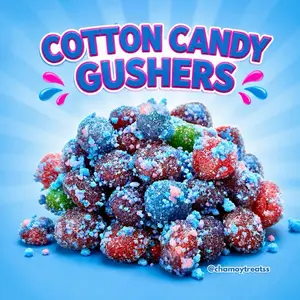 Gushers Crunch - Cotton Candy Gushers - 8oz Viral Sweet Candy Gushers Crunch - Cotton Candy Gushers - 8oz Viral Sweet Candy