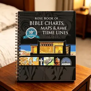 Rose Book of Bible Charts, Maps & Time Lines 10th Anniversary Spiral-Bound Christian Reference Book - 230-Page Full-Color Study Guide with 200+ Charts, Maps, Timelines, Jesus Genealogy Foldout & Biblical-Themed Prints