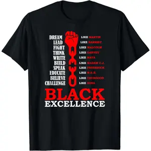 Cotton Short Sleeve Black Excellence, Black AF T-Shirt For Men Women