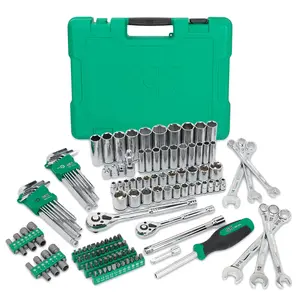1/4" & 3/8" Drive, 137 Piece, 6 Point, Shallow & Deep, SAE & Metric Mechanics Tool Set, #SK01540