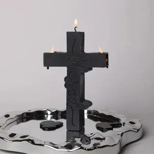 Yozu Cross Aromatherapy Candle Soy Wax Low Temperature for Christmas Halloween Colorful Candle Souvenir Ornaments