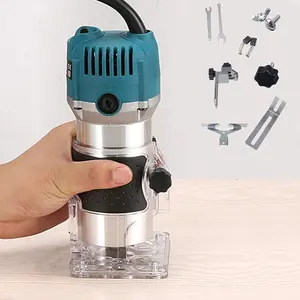 Wood Router,Router Tool Wood Trimmer Router Electric Hand Trimmer Laminate Milling Engraving Hand Machine Joiner Tool Electric for Slotting Trimming Carving 110V 800W 30000R/MIN auxiliary