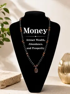 This necklace, set with a green aventurine and tiger's eye pendant and infused with healing crystals, Natural healing crystal, is perfect for anniversaries, themed parties, an ideal gift for friends and family