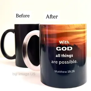 Image US God Heat Changing Mug 11 oz Ceramic Before & After Design With GOD All Things Are Possible Matthew 19:26