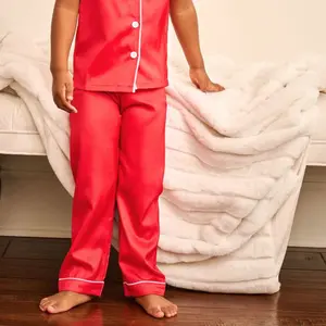 Charlie Satin Separates - Red Pants