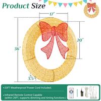 35IN-Decoration Wreath Gold