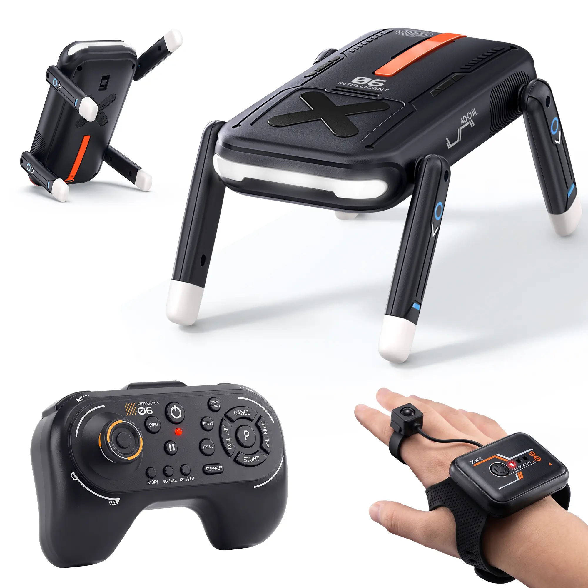 Ruko  Mini Electric Remote-Controlled Robot Dog Toy for 6–8 Years Kids, Gesture Control, Stunts, Dancing, Action Programming, Ideal Children's Gift