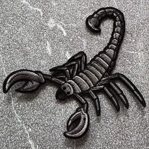4" Scorpion Embroidered Iron on Patch