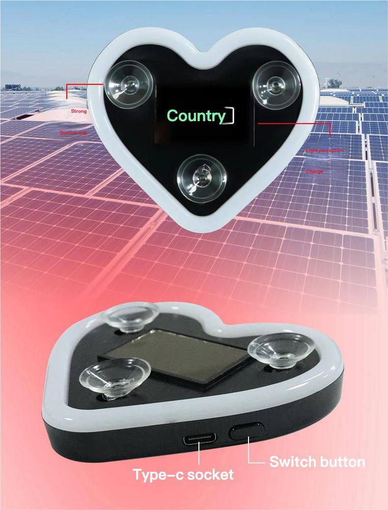 [Holiday Haul] Solar Powered Car Heart Light with Vibration and Light Sensor Multiple Lighting Modes Perfect for Party Gifts and Decorations