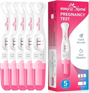 Easy@Home Pregnancy Test Sticks (5 Pack) - Early Detection, Clear Results in Minutes, Easy at Home Midstream Test with Curved Handle