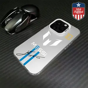 For iPhone 17/16/15/14/13/12/11 Pro Max/Pro/Plus/Air Case - Lionel Messi Signature Soccer Fan TPU Shockproof Phone Cover |   Sporty Lens Protection Shell