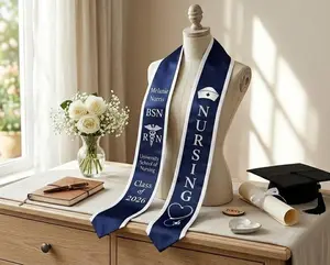 Custom RN BSN Nursing Graduation Stole, Personalized Nurse Sash, Class of 2026 Name Stole