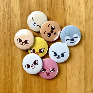 Cute Button Pins, KPop Gifts, K-Pop Pins, Fan Gift, Cute Gifts for Fans, Jacket Accessory, Fun Collectible Decor for Bags, Jackets, & Gifts