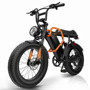 1500W Electric Bike 28MPH 20"x4.0" Fat Tires Full Suspension 48V 20Ah Removable Battery 40 Miles Range LED Headlights UL 2849 Certified Electric Motorcycle