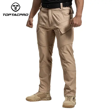TOPTACPRO Men’s EDC Cargo Pant Waterproof Elastic Fabric Ripstop Versatile Outdoor Sweatpantsmen 8201