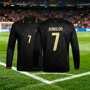 2025 Away Long Sleeve 7# Cristiano Ronaldo Soccer Jersey Football Jersey Quick Drying