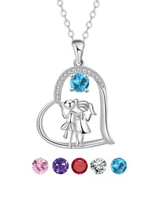 Sister Heart Pendant Necklace for Women, BFF Pendant Necklaces, Birthday Christmas Jewelry Gifts for Bestie Friends Sister