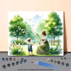 Bubble Pattern DIY Paint Kit without Frame, Acrylic Painting Kit for Holiday Leisure Creation, Wall Art Decor for Home Living Room