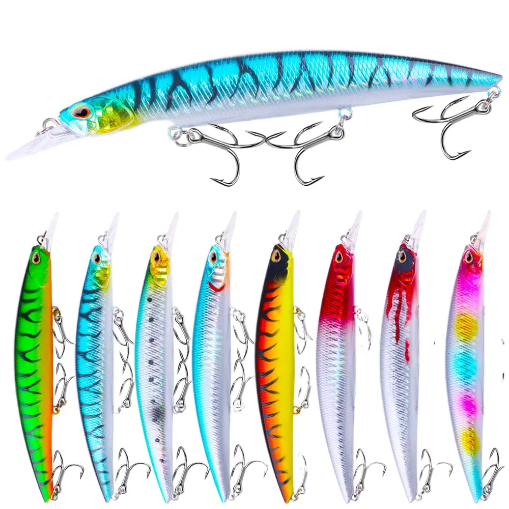 8pcs,Artificial Lifelike Minnow Hard Fishing Lures,3 Sharp Treble Hooks for Bass Fishing,Sinking Artificial Bait,Durable Fishing Gear