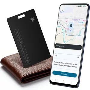 KINDEEP Wallet Tracker Card (0.07in), Bluetooth Item Locator Compatible with Apple Find My & Android Find Hub, IP68 Waterproof, No Monthly Fee, for Luggage & Passports, Ideal Father's Day Gift