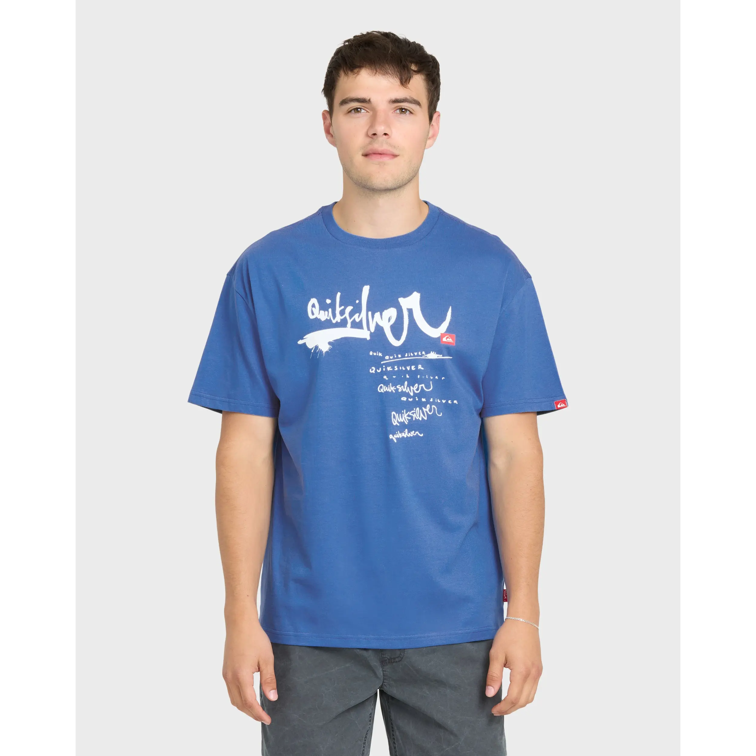 Quiksilver | Young Guns Impaired Short Sleeve T-Shirt | Men's Graphic Print Breathable | Everyday Wear