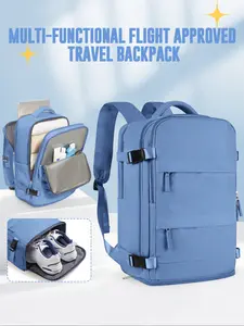 Hiking Backpack, Cabin Bag, Carry-On Luggage Backpack, Airplane Backpack Travel Bag with Shoe Compartment, Unisex Casual Daily Commuter Bag, Flight Approved Backpack