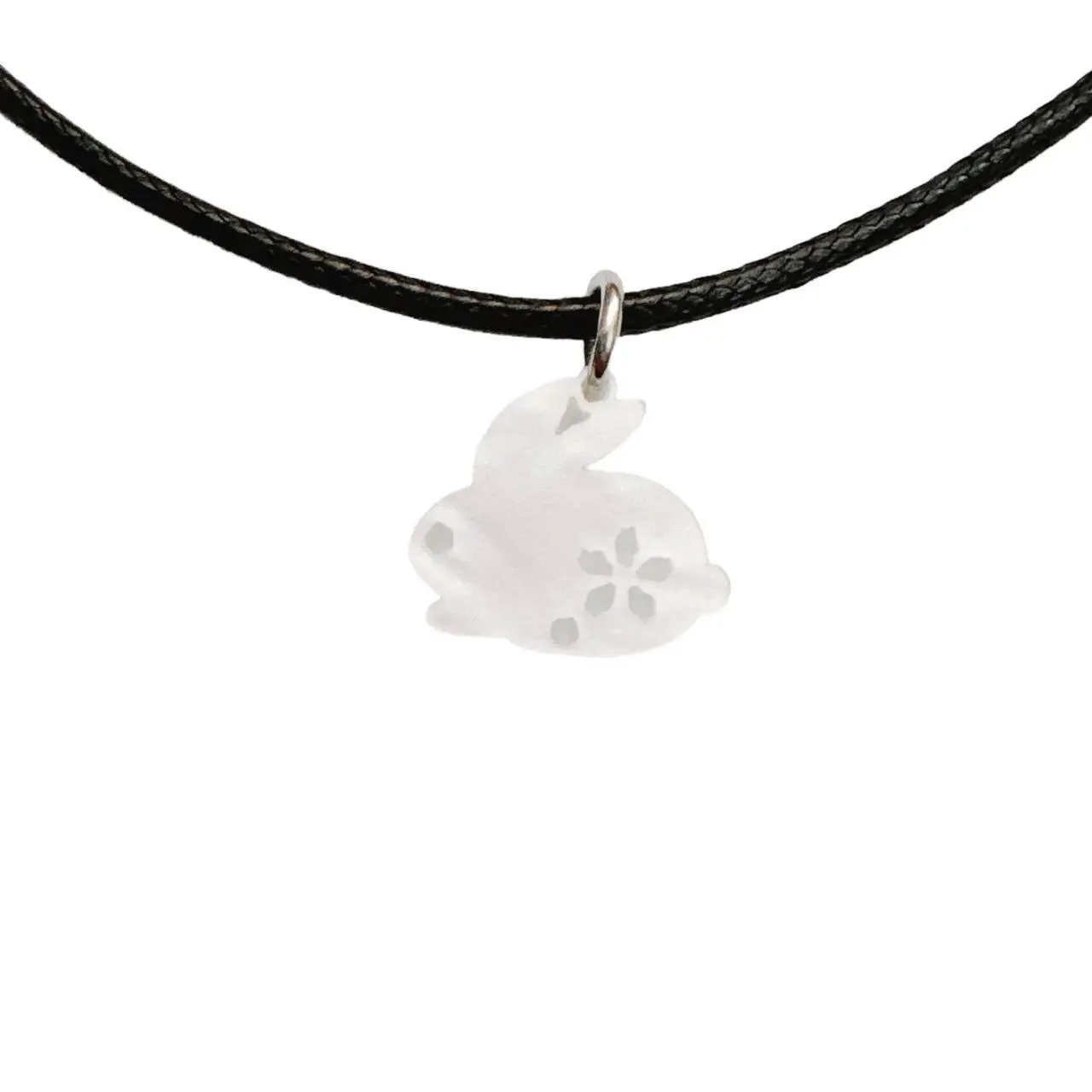seashell bunny cord necklace seashell bunny cord necklace