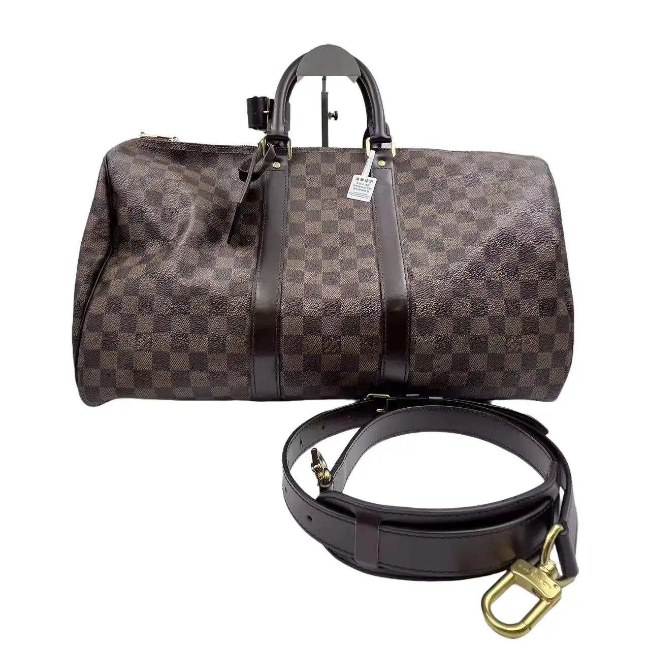 Pre-owned Louis Vuitton H6 brown Damier Keepall 45 travel bag/gym bag hz45559