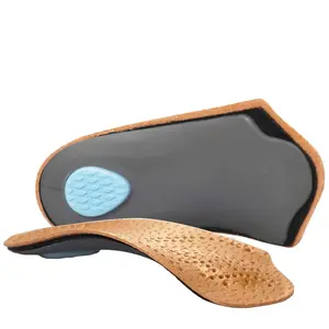 Half-size insole, 7/8-inch insole, cowhide insole, arch support insole for flat feet.