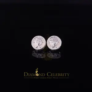 Diamond Celebrity’s Men’s/Women’s 925 Silver White 0.50 ct VVS ‘D’ Moissanite Medusa Stud Earrings